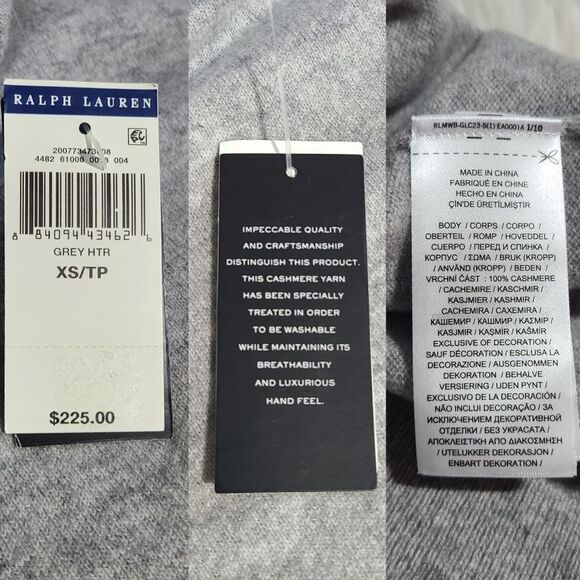 NWT|Lauren Ralph Lauren 100% Cashmere Turtleneck Sweater, XS - Picture 11 of 11